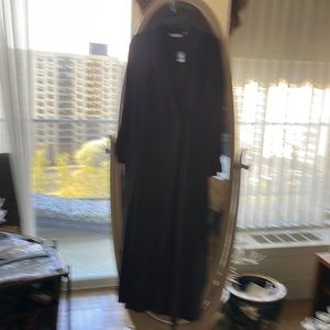 Long brown coat dress